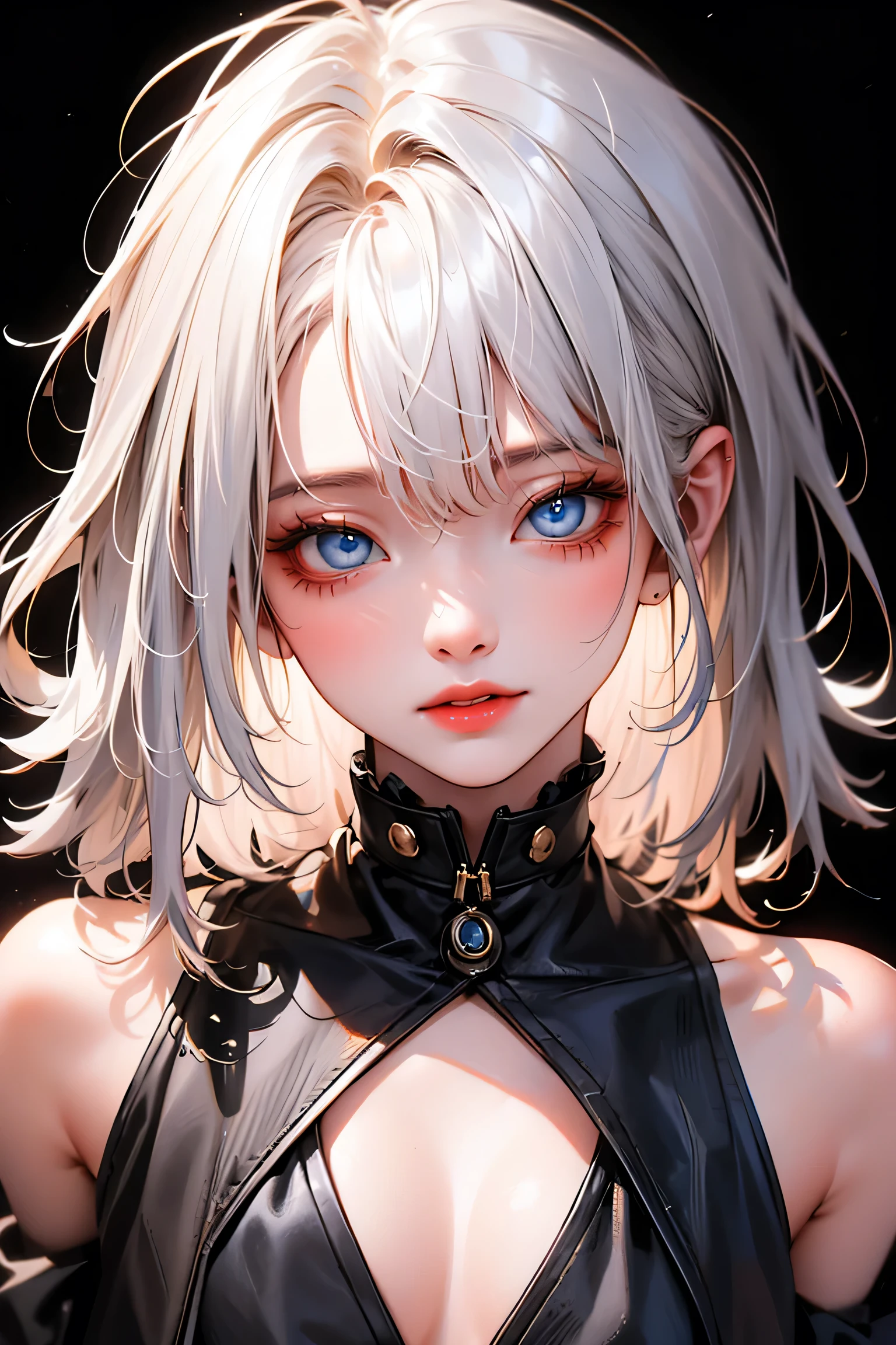 (masterpiece),best quality,portrait,upper_body,<lora:modernia-nikke-richy-v2:0.75>,modernia,bodysuit,shoulder pads,red eyes,