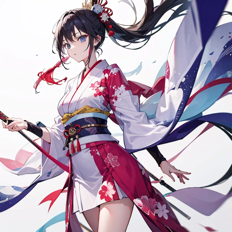 Female Swordsman2people,Japanese clothing,cool