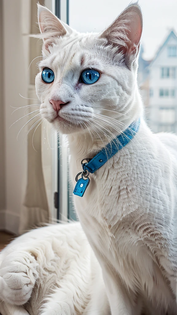White cat,Odd Eye,Blue Eye,photograph