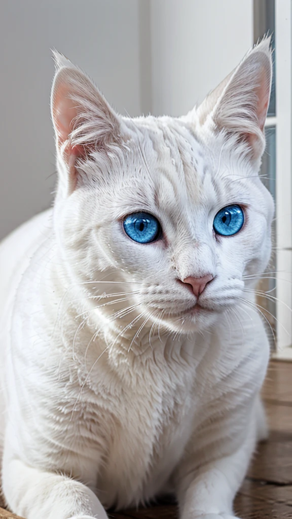 White cat,Odd Eye,Blue Eye,photograph