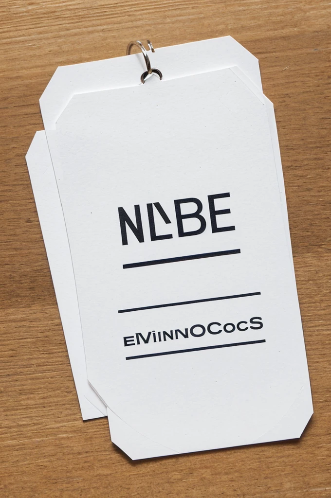 Develop a logo for tags, size of nicks and compounds, for clothes