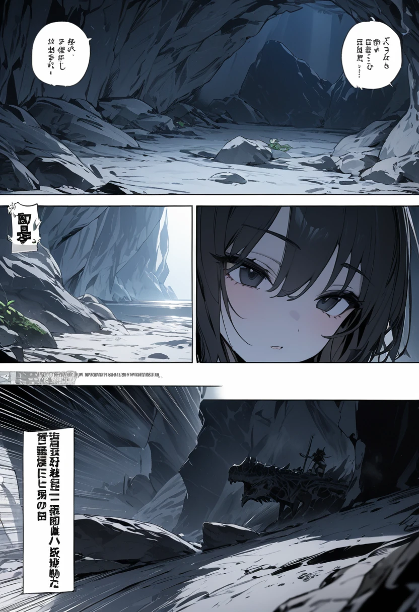 ((highest quality)), ((masterpiece)), (detailed), comic e-book storyboard, A gecko Corrupted by the shadows in a cave on the moon with black eyes masterpiece (1.2) 8k HD