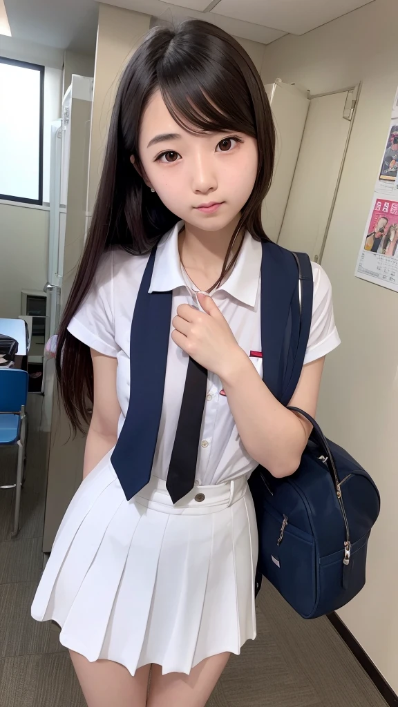 18-year-old、woman、Japanese Idols、Real、Real Photo、high resolution、4K、8K、School、uniform、career woman、Slender、