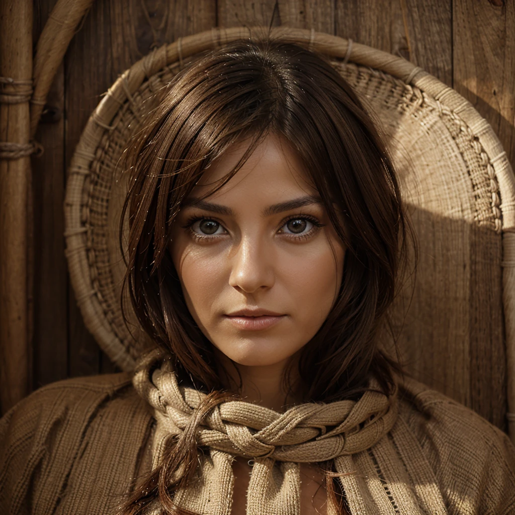 Chatin, (realistic:1), yeux marrons, timide, rayonnante