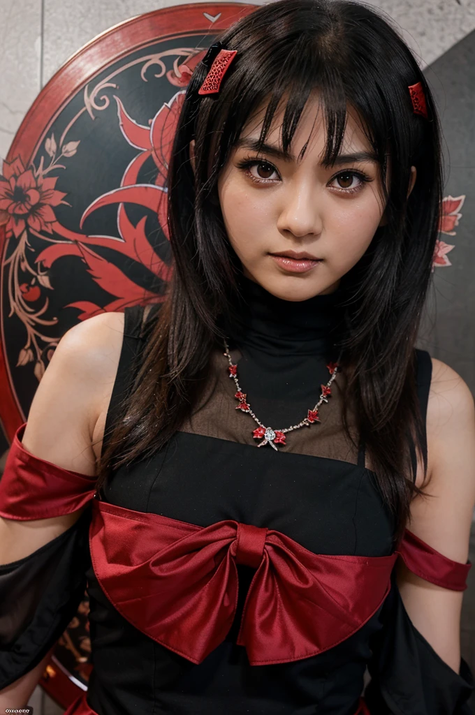 buatkan saya gambar karakter anime pria setengah iblis yang menggunakan topeng dengan mata merah menyala dan membawa pedang