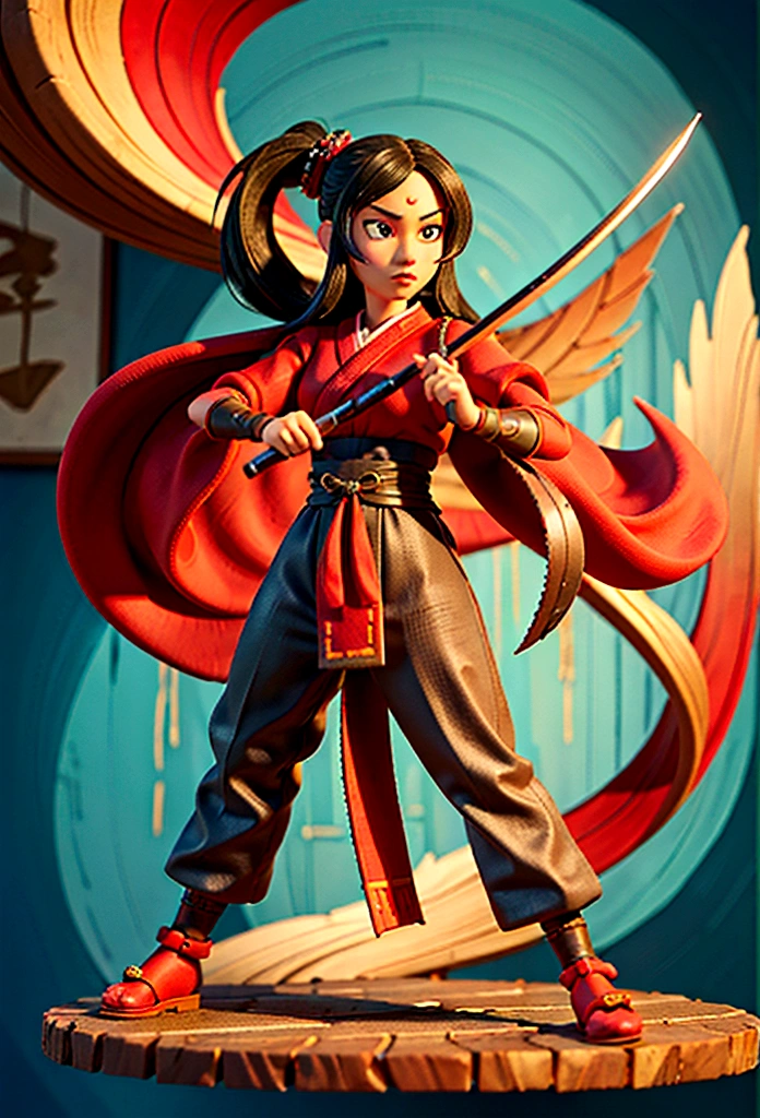 a picture of Japanese female samurai, she has long black hair, wearing samurai armor, armed with a katana, ready for battle, dynamic angle,, Japanese fantasy art, (Masterpiece: 1.5), 16k, highres, best quality, high details, ultra detailed, masterpiece, best quality, (extremely detailed), arafed, dnd art, JapaneseKatana, wtrcolor style