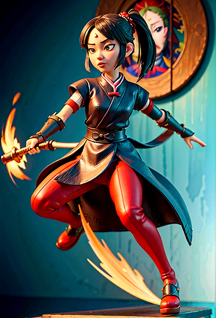 a picture of Japanese female samurai, she has long black hair, wearing samurai armor, armed with a katana, ready for battle, dynamic angle,, Japanese fantasy art, (Masterpiece: 1.5), 16k, highres, best quality, high details, ultra detailed, masterpiece, best quality, (extremely detailed), arafed, dnd art, JapaneseKatana, wtrcolor style