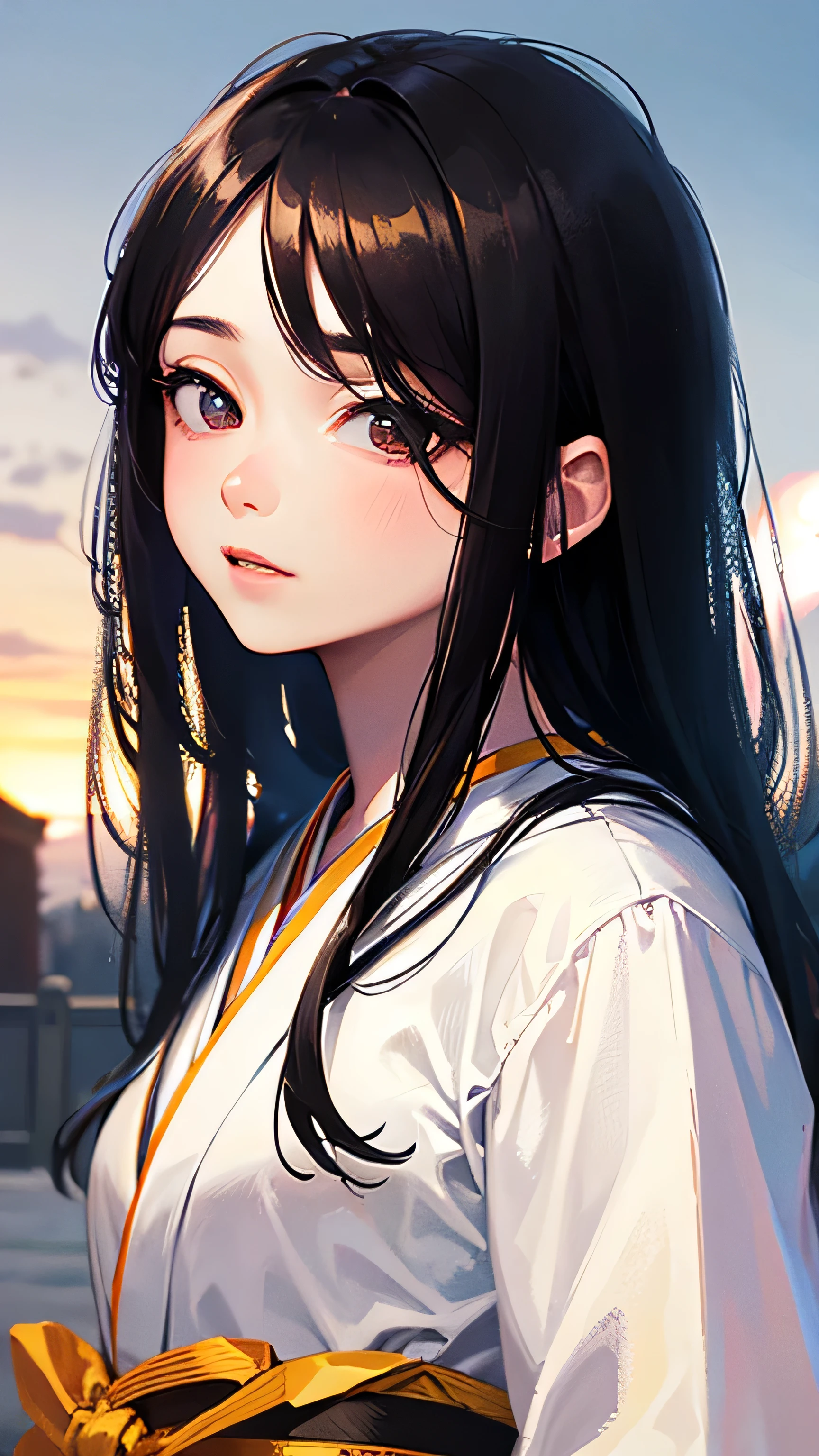 (1 nogizaka girl,raw photo,photo realistic:1.5),(best quality, high quality,HDR, highest quality,ultra high resolution,high resolution,high res,ultra high difinition,huge file size,8K,2K wallpaper,8K wallpaper,high quality texture,amazing,an extremely delicate:1.4),one girl, Japanese famous idol,beautiful face,small face,absurd,ridiculous,incredibly ridiculous,portrait,blurry background,(no makeup:1.2),medium skin,beautiful skin,detailed skin,small head,black hair,silky hair,(Japanese eyes,round eyes:1.5),detailed eyes,black eyes,Japanese idol eyes,perfectly propotioned face,Japanese nose,5-fingers,(Light Particles, Lens Flare, Luminous Particles: 0.7),looking at viewer,bright lighting,professional lighting,girl