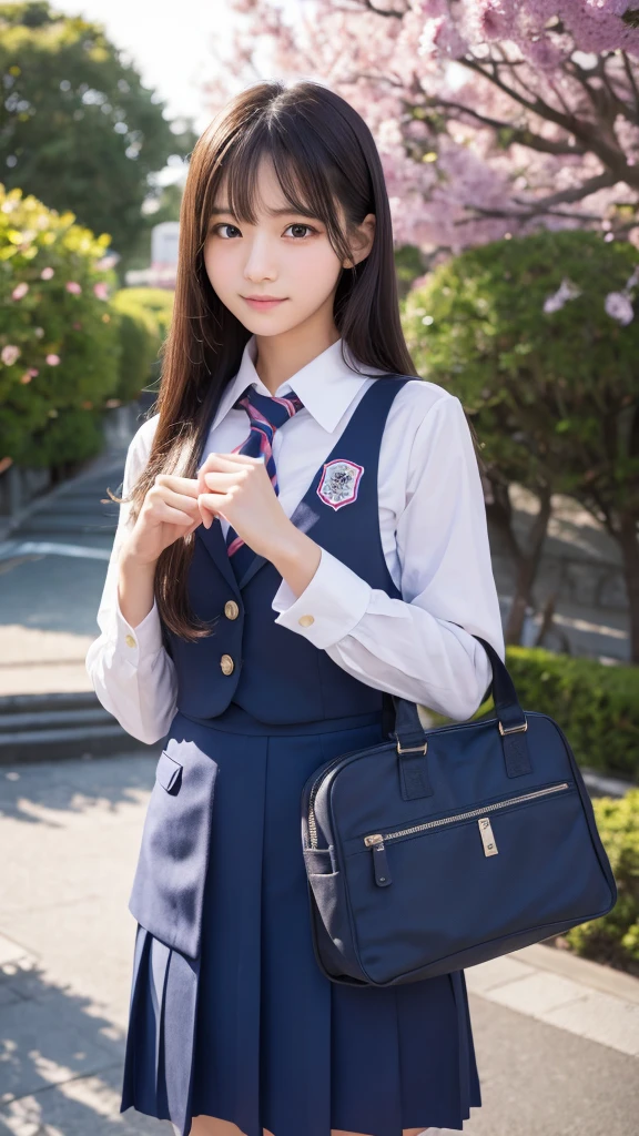 18-year-old、woman、Japanese Idols、Real、Real Photo、high resolution、4K、8K、School、uniform、career woman、Slender、