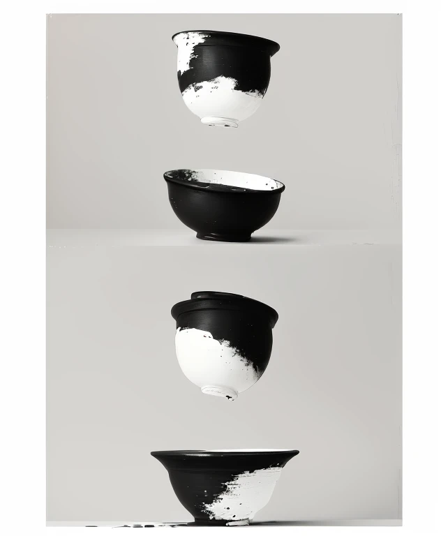 detailed black and white photo of a bowl, green theme, white paper background, oil painting texture, best quality, 4k, 8k, highres, masterpiece:1.2, ultra-detailed, realistic, photorealistic, photo-realistic:1.37, HDR, UHD, studio lighting, ultra-fine painting, sharp focus, physically-based rendering, extreme detail description, professional, vivid colors, bokeh, still life, closeup, minimalist, monochrome, moody, atmospheric, soft lighting, natural lighting, ceramic bowl, stoneware, matte finish, smooth surface, reflection, shadows, highlights, white backdrop, paper, textured, porous, rough, oil painting style, brushstrokes, impasto, palette knife, chiaroscuro, dramatic lighting, green hues, earthy tones, natural palette, serene, calming