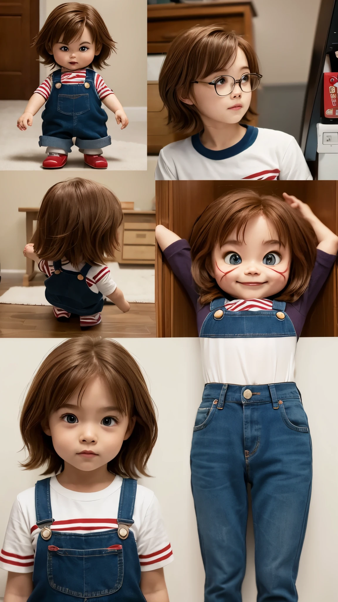 comics, Very detailed, Cute Chucky Male Ghibli Studio Style