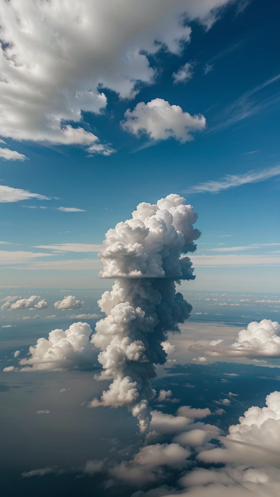 an image of Sky , cloud in it , from air , day time , light sky color