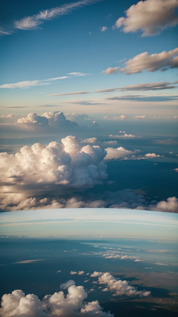 an image of Sky , cloud in it , from air , day time , light sky color