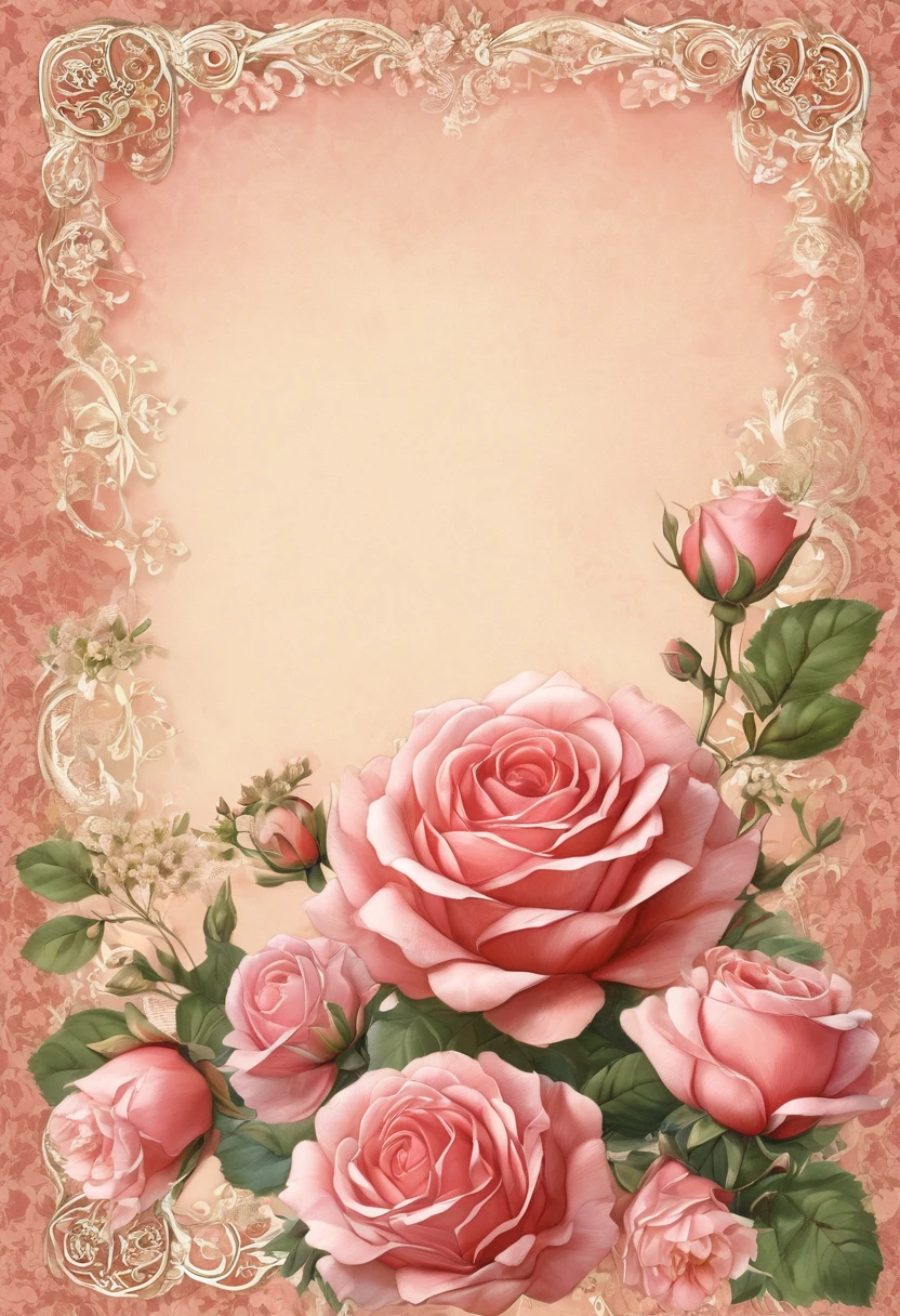 (((masterpiece))), (((Highest quality))), ((Super detailed)), (Highly detailed CG illustrations), ((非常にdelicateで美しい)), （overhead shot）,(最高masterpiece:1.4),delicate,８ｋ,( Background Pages:1.4),race,Lots of ribon,Rococo, roses,(gypsophila),(VINTAGE light salmon SCRAPPY PAPERS), a selection of pretty pages with flowers that will work with,((Digital Paper:1.4)),Stamperia,(DAPHNE’S DIARY:1.4)
