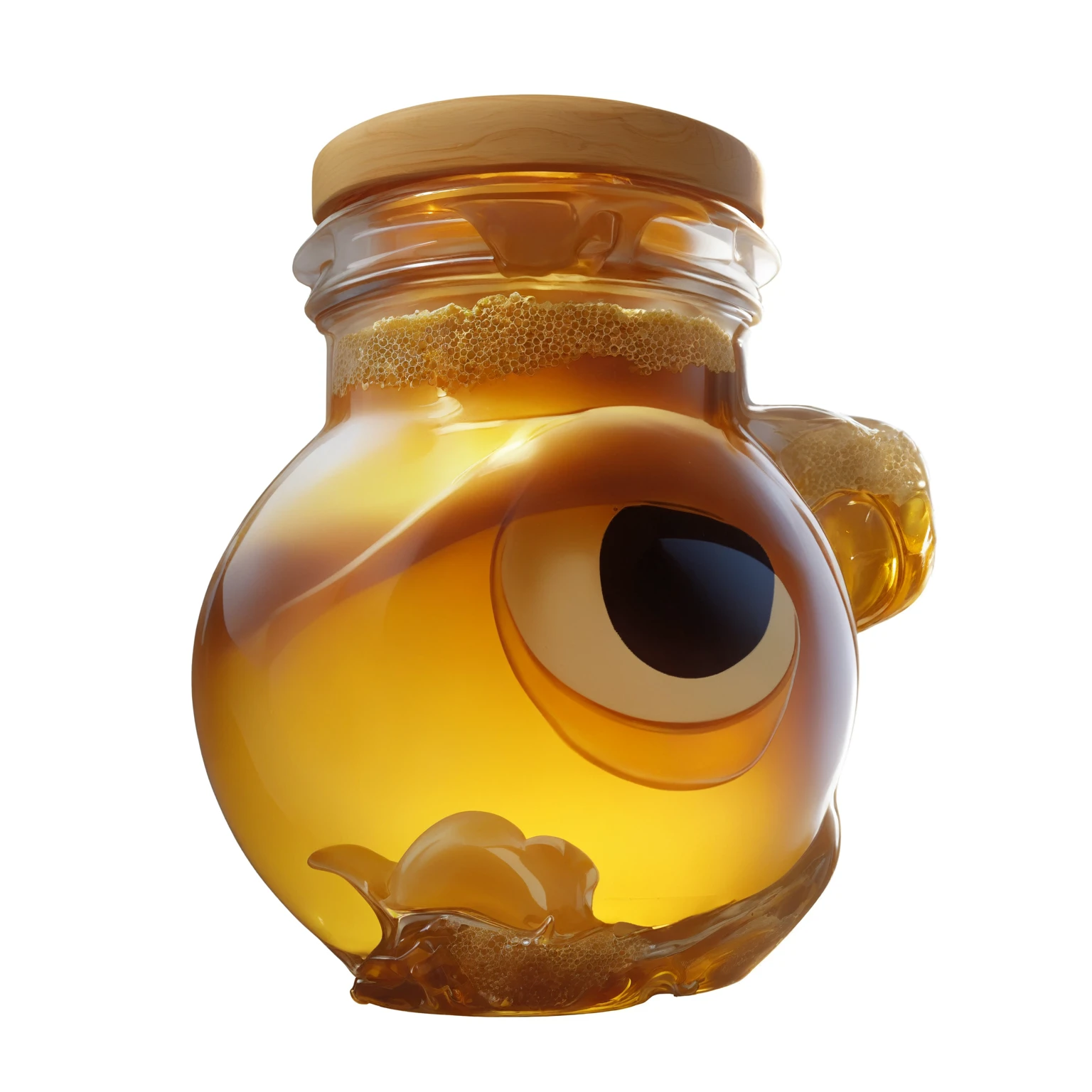 (masterpiece),(best quality), , Jar of honey，，Backlight，Backlight，glare