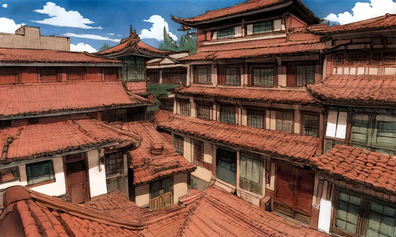 (((comics分镜))),comics,2D images,comics风格,High Definition,Shinkai Makoto animation style,Shinkai Makoto animation art style,Ultra wide angle,Chinese,Red brick house from the 1980s,Imagine,Bright and colorful,very good,Very detailed,high quality,8K ,oc rendering,Dynamic perspective,Super real,Super real照片