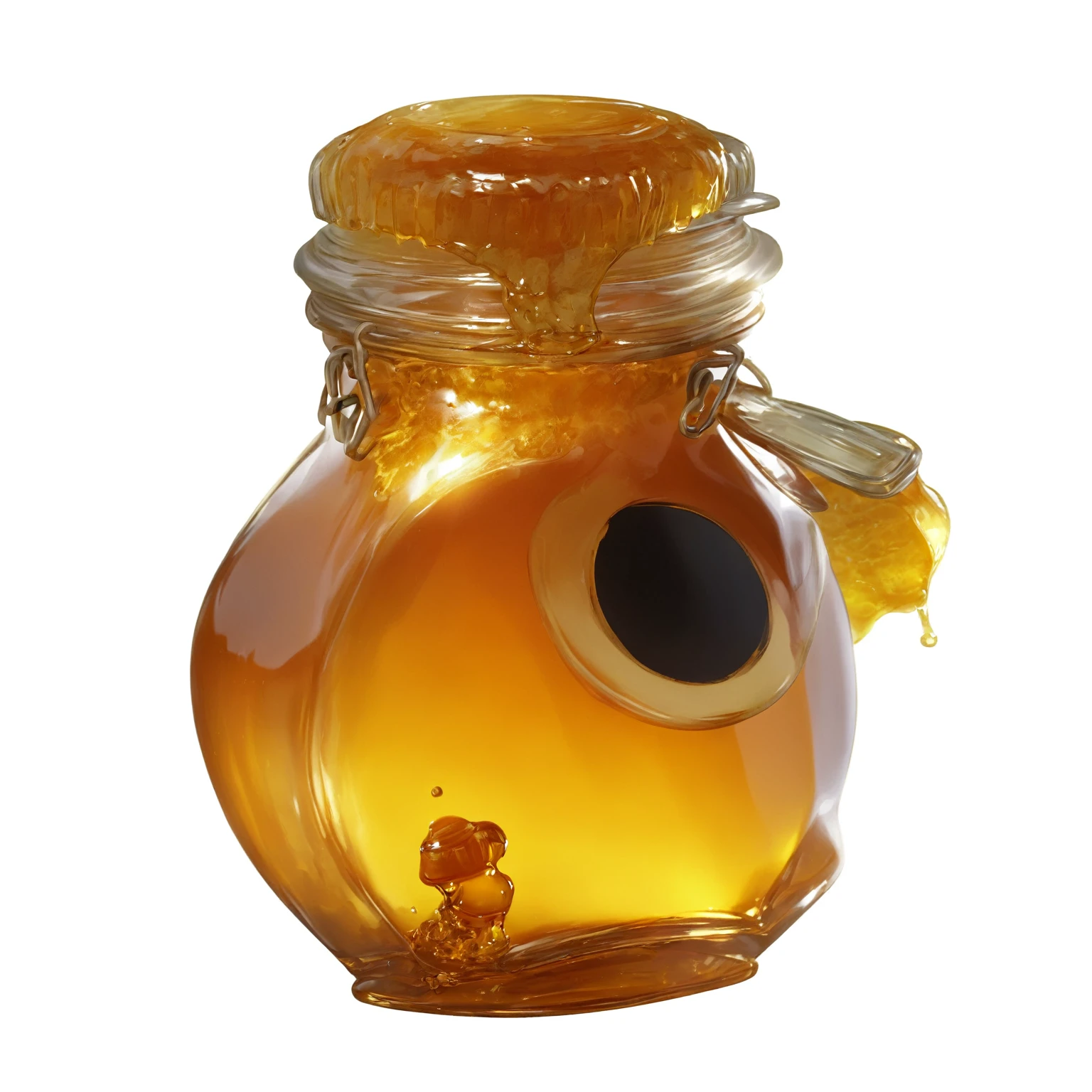 (masterpiece),(best quality), , Jar of honey,,Backlight,Backlight,glare