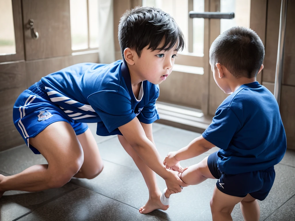 Prison cell、 regression、Prison officers abuse、Dark Room、Boy rapes boy、Sex、Boy in gym clothes、(１０Age 1.4)、Blue shorts、Japanese、Hot summer day、My body is shaking with fear、I&#39;m about to cry、torture、（Boy 1.4）Two Boys