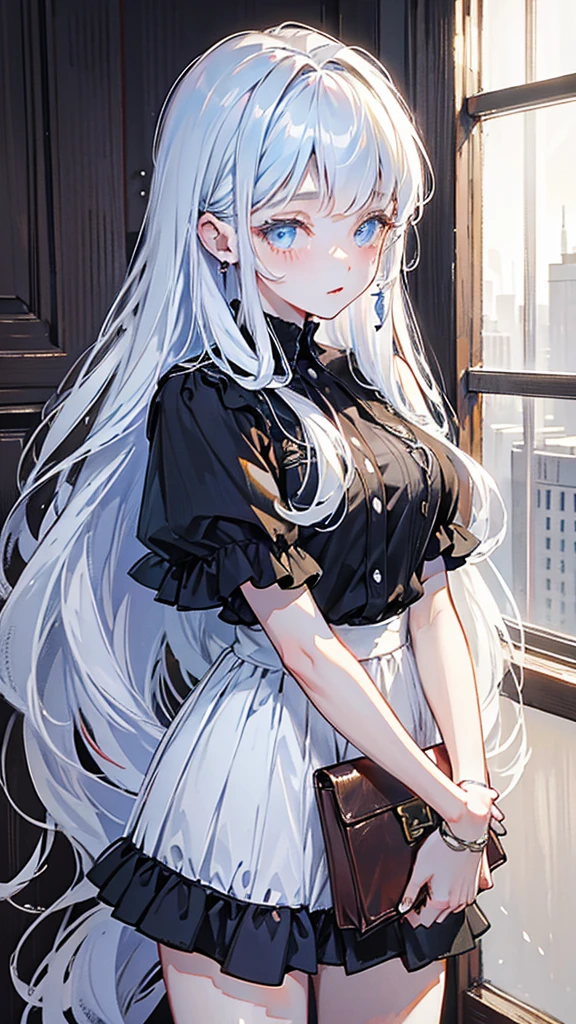 Beautiful 16 years old girl, long hair, ,