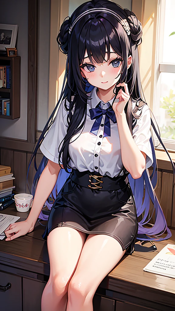 Beautiful  girl, long hair, , 