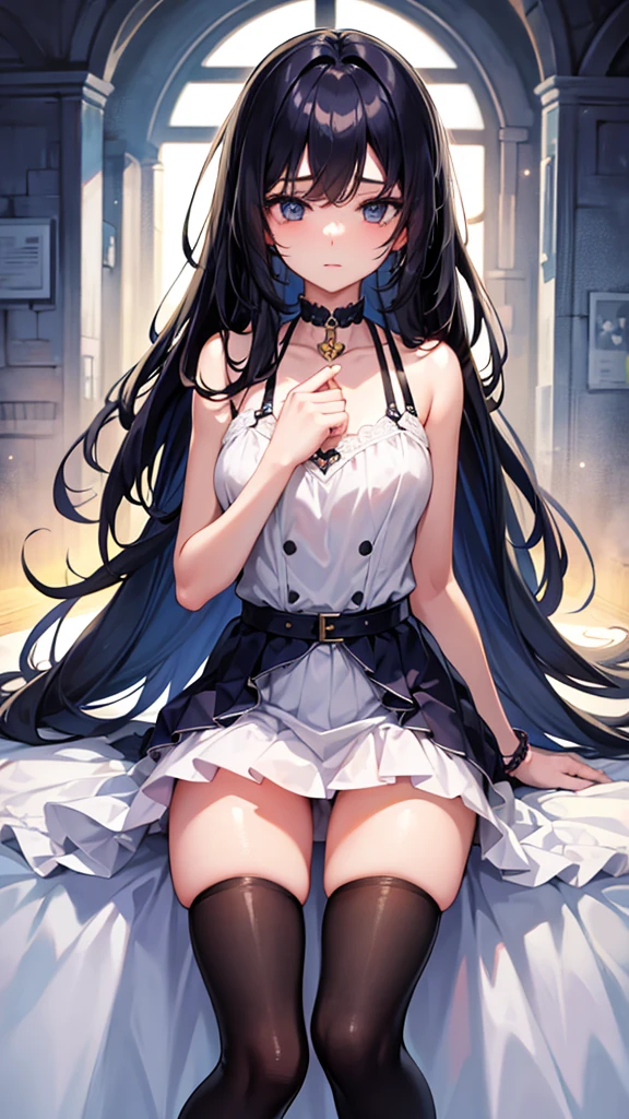 Beautiful girl, long hair, ,