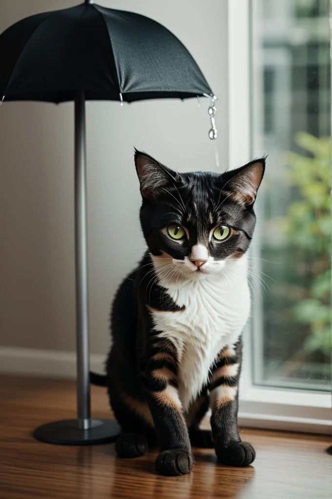 Cat rain desktop magic