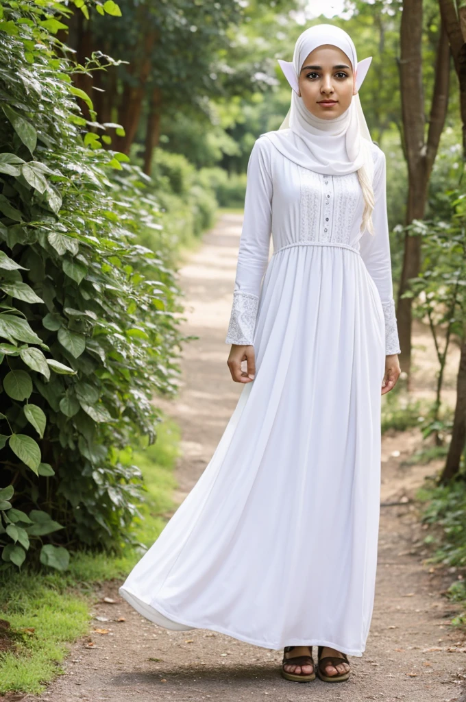 Muslim elf in white dress