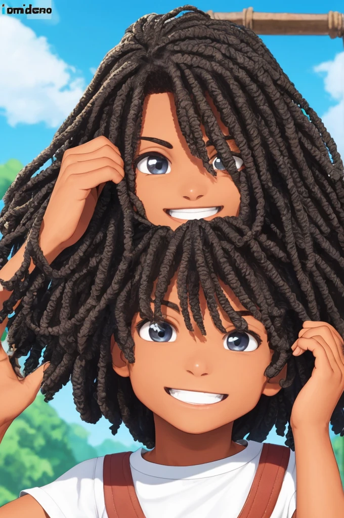 (Imagem alta qualidade)
Homem,negro,cabelo crespo,cabelo preto,adolescente,sorrindo