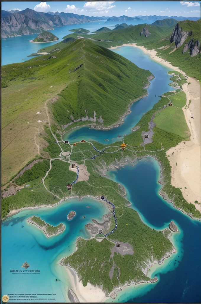 fantasy, map, very large continent, rugged mountains, 거친 map 표면.