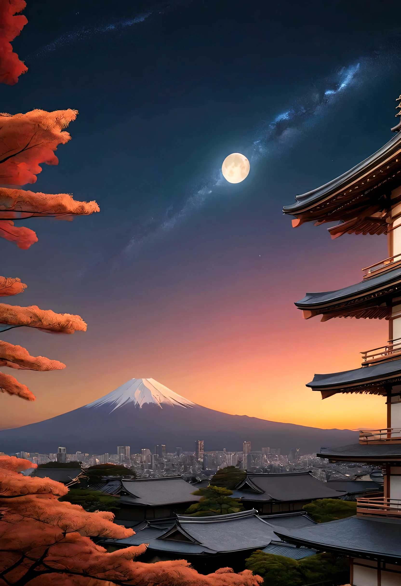 Japanese night sky