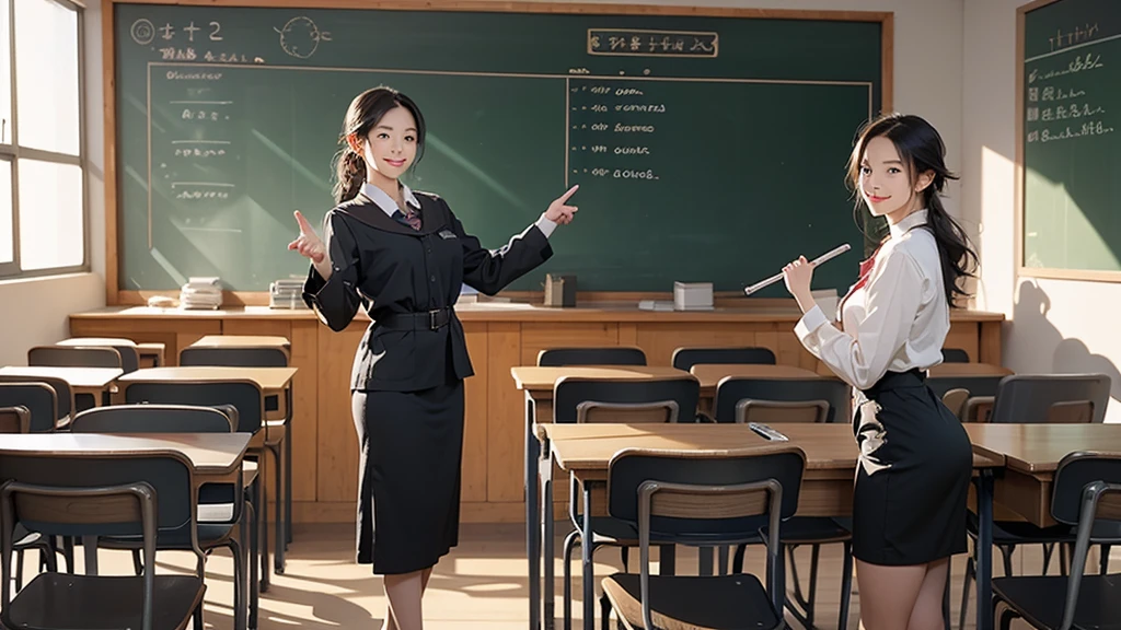 1. The teacher stands at the podium and gives a lecture to the students，Distinct facial features，classroom，blackboard，Happy Teacher&#39;s Day，Fresh flowers，Cinema Lighting，masterpiece,，Depth of written boundary， Lens flare brilliance，8k， RAW Photos， Sports Late， Highest quality， Ultra-high resolution， Realistically，Ultra-high resolution，HD CG unified 8k wallpapers，Physically Based Rendering，