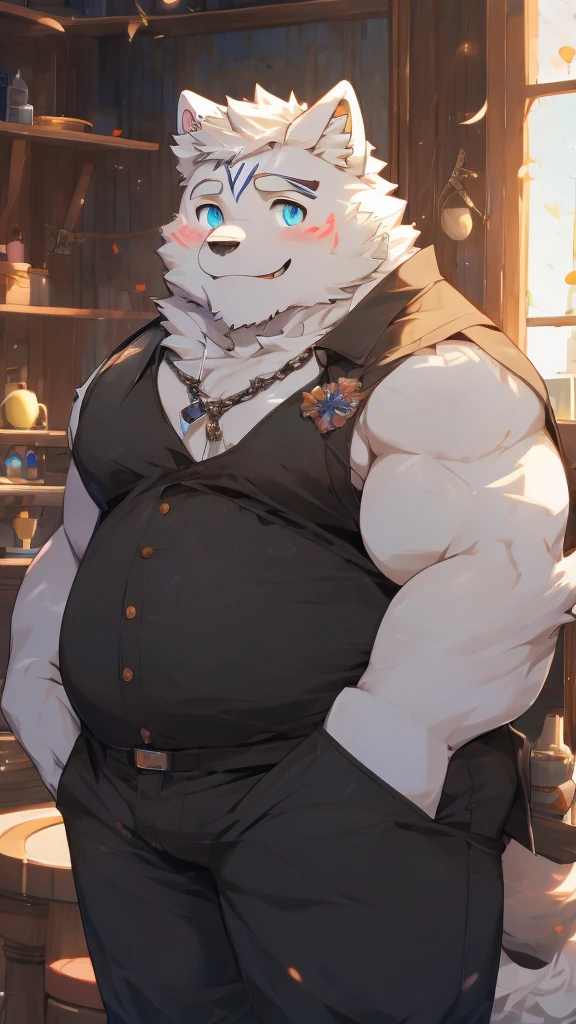 (Best quality: 1.0), (Super High Resolution: 1.0), (masterpiece, best quality:1.2), detailed, detailed hands, detailed eyes, score_9, score_8_up, score_7_up, furry, anthro, ((dragon)), ((solo)), grandpa, (about 70 years old), (manly), horns, handsome face, huge, bangs, white beard, beard above mouth, fluffly fur, nipples, looking pleasured, sexually, sexy pose, NSFW, (apron), nude, bulge, flaccid, in heat, panting, sweat, sweaty, musk, (skinny, shy), hands touching, (looking at viewer, shy), blushes:0.3, wearing glasses, first person view, close up view, (by bebebebebe), by syuro