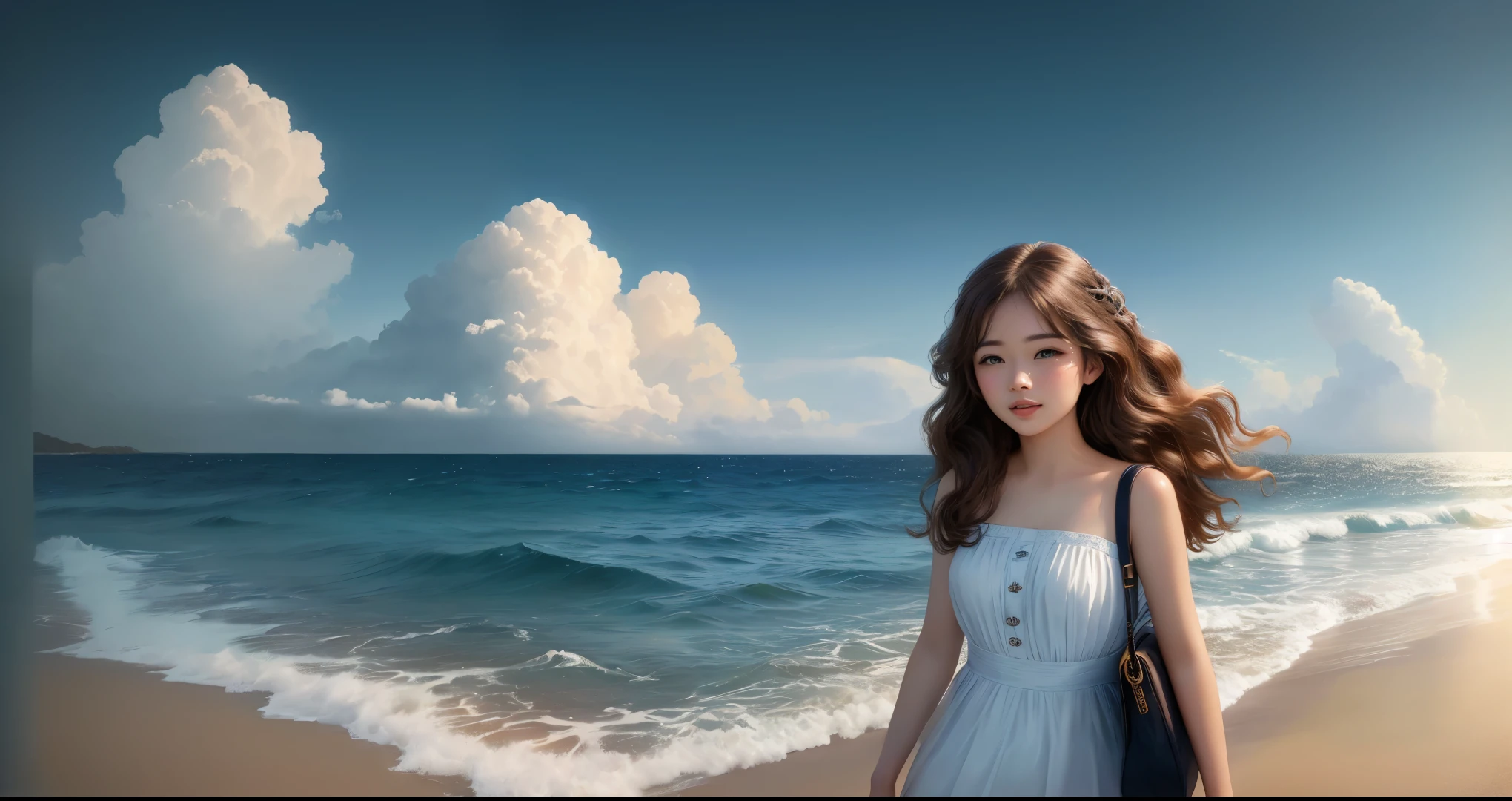 Sea,Waves,Sky,Clouds