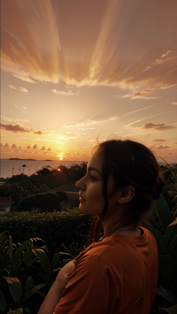 sunset orange sky