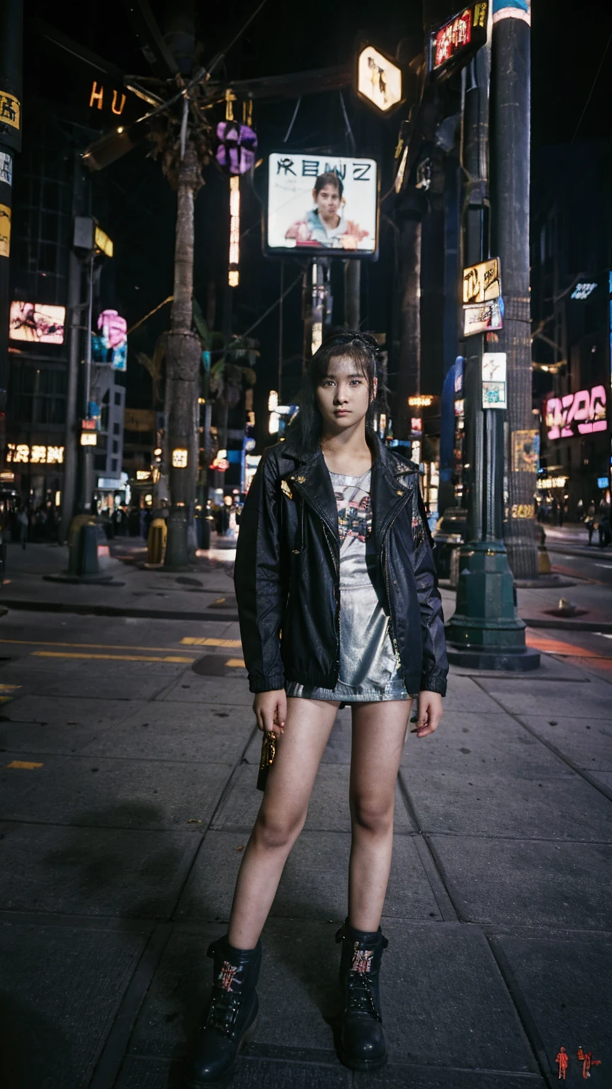 The girl wearing jacket on the street in japan, CyberPunk2077, Zee JKT48