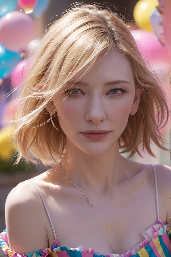 a lovely woman, cate blanchett, sheer summer dress, bare feet, candyland, happily taking bite of candy, happy sky, (best quality,4k,8k,highres,masterpiece:1.2),ultra-detailed,(realistic,photorealistic,photo-realistic:1.37),HDR,UHD,studio lighting,ultra-fine painting,sharp focus,physically-based rendering,extreme detail description,professional,vivid colors,bokeh,portrait,fantasy,candy,soft colors,dramatic lighting
