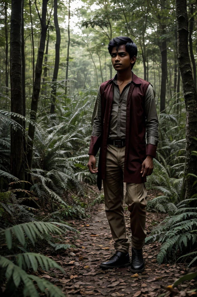 Indian boy go to the horror forest