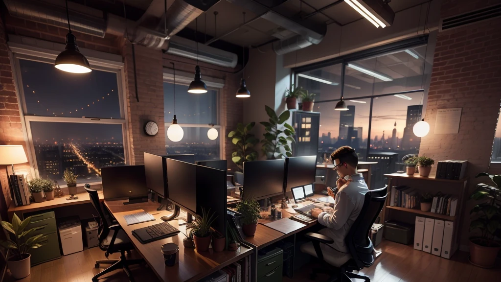 Cozy office (night)