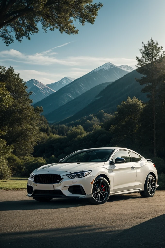 ((best quality)), ((masterpiece)), (detailed), car, landscape image, minimal, Star