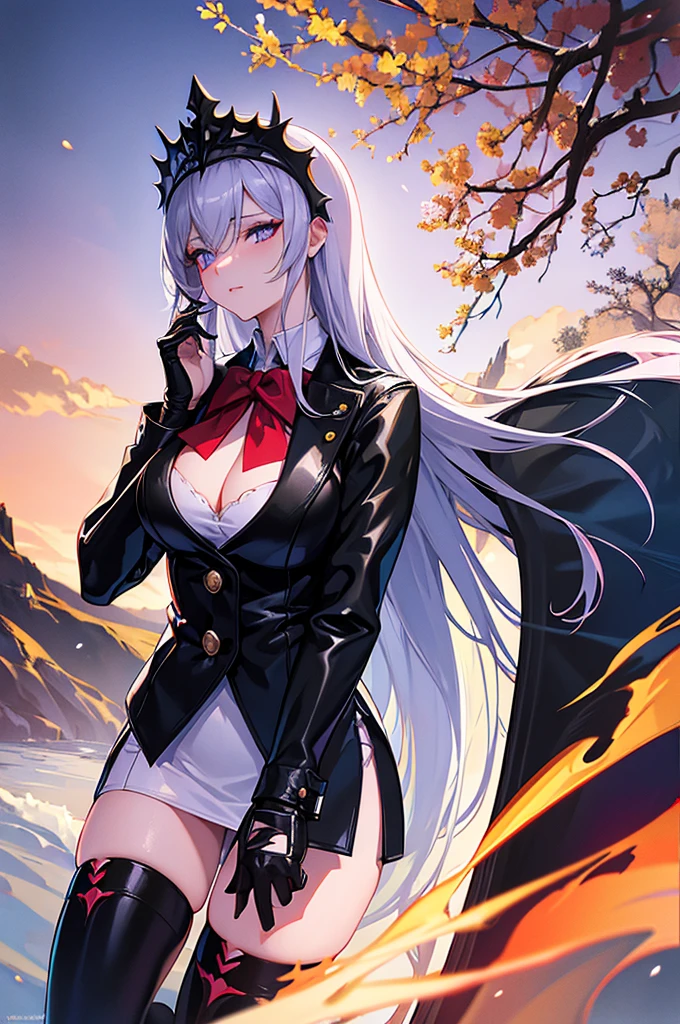 A series of dynamic pictures,Depicts a female warrior with silver hair and blue eyes., 8K, Ultra-high resolution, Extremely detailed, HD,(Well-designed face), Stunning faces, (Very detailed), beautiful eyes, Soft lighting,, outdoor, street,, Lacquer,1980s,, Beautiful and delicate eyes,Mechanical Parts, Asymmetrical hair,High Leg Raise, Latex suit,cleveage, a young japanese woman, 1 girl, beautiful detailed eyes, beautiful detailed lips, extremely detailed face, long hair, slim, 25 years old, wearing sunglasses on her head, black jacket, white button-up shirt, purple gloves, shorts, thigh highs, garter belt, detailed clothing, masterpiece, photorealistic, 8k, cinematic lighting, vibrant colors, elegant, fashion portraitAraffe dressed as a snow White with a red bow and a red bow, Beautiful vampire queen, 臉紅 realistic role play, 《Adventure Treasure》Marceline, anime girl role play, 4K HD snow White hair, Beautiful vampire queen, snow White as a d &D Fighter, snow White, anime role play, role play, Vampire Camilla, Has long black hair, on the street,Torn clothes,big breasts big areolamasterpiece, best quality, high quality, Very detailed CG uniform 8k wallpaper, blossoming landscape, dry place,such as an empty desert, dearest, cunning, mono lake, common tree, 3D digital painting, Award-winning photography, Bokeh, Depth of Field, HDR, bloom, Chromatic Aberration, Reality, Very detailed, Popular on artstation, Popular on CGsociety, Wheels within wheels, High Detail, Dramatic, midjourney's Artwork 1Girl, (Dakota:1.0), blue eyes, Pixie Short Hair, blush, Human Resources Bikini (Large Breasts:1.0), (Large areola:1), , (Pure face_V1:0.5) Increase height Clothes got wet