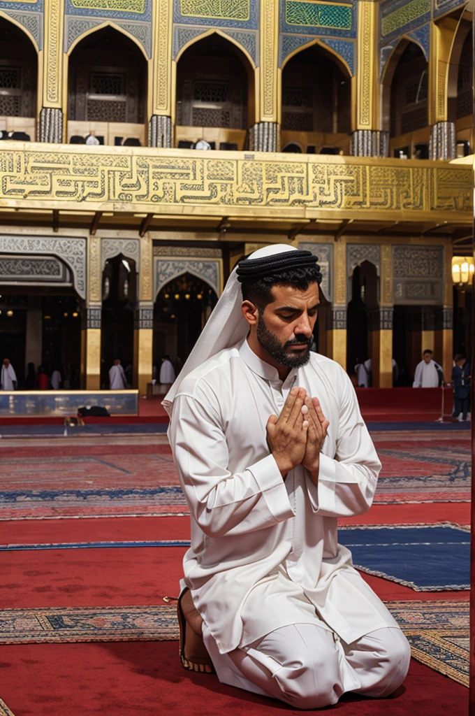 Man prying to God   in Mecca 