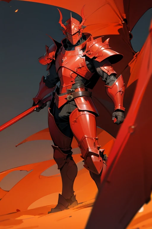 a man in red armor based on the dragon 