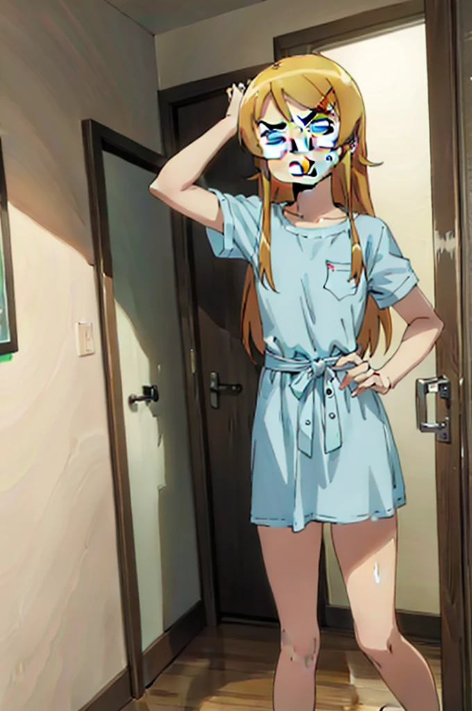 best quality, , (kirino kousaka), (nsfw:1.2), ,angry,my room