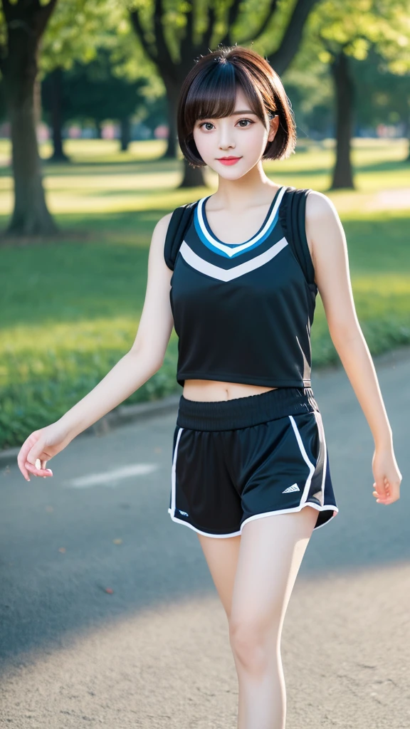 (((Japanese)))(10 year old girl) ((((10 year old girlが一人、solo)))) whole body写真 Full Shot Short Hair A low ponytail ((((Dark, tanned skin))))whole body Thighs Track and field athlete belly button separate Racing Top Racing Shorts (((Muscular))) ((Six-pack))cute (smile) Elementary school playground Elementary school grounds Between the legs share Spread your legs shareを開く 開脚 Excited