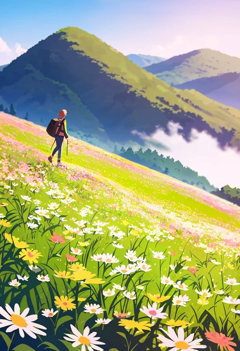 Flower Field, hiking, plateau, spring