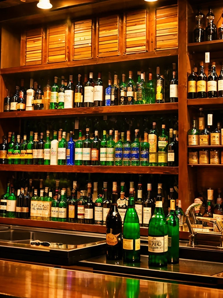、、、、bar counter、、、night、、、、、sexy、gravure、、Liquor bottles lined up、、、、、、、、、、
