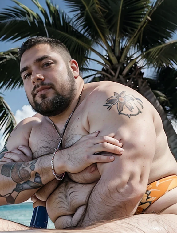 RAW, realistic photo of a national foundation,Masterpiece,top quality,fat man,Hug a man,wearing Speedo vermelho ou branco, praticando RAW, realistic photo of a national foundation,Masterpiece,top quality,fat man,Hug a man,stand up paddle. kisses and hugs , tatuagens pelo corpo inteiro. Bracelets on the wrist nordic cord on the neck. Sexo entre casal, sexo oral entre casal, PENETRATIVE SEX,, (naked, naked, naked), looking up perspective, perspective of tiny, (he's looking down at the tiny), curvy thighs, huge thighs,