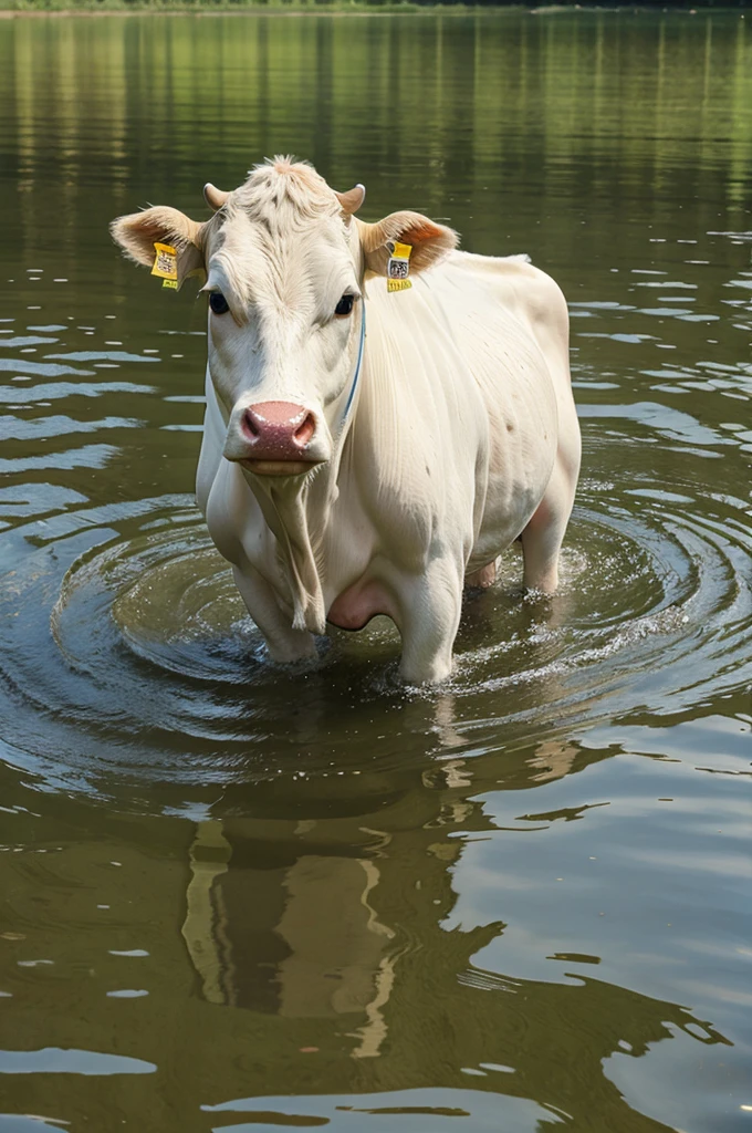 Cow in water