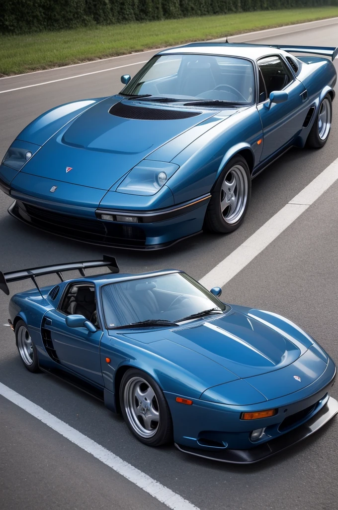 A realistic nostalgic sports car from the 90s