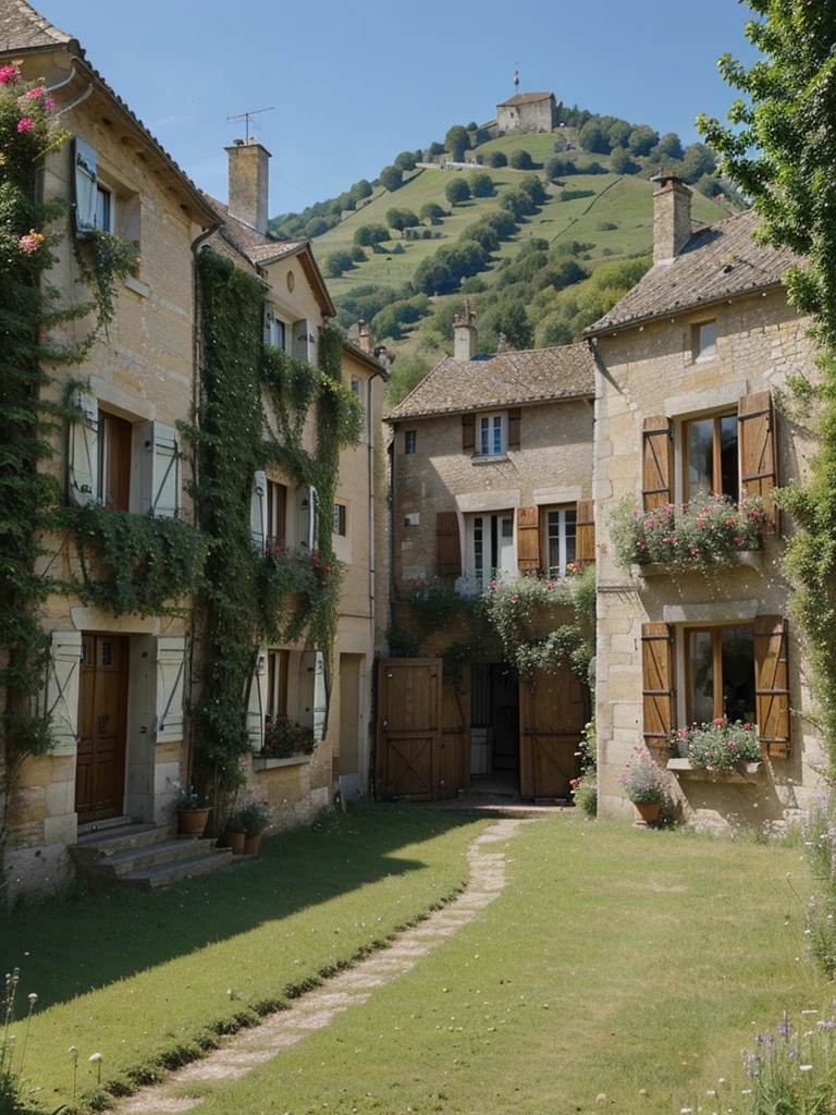 Genere moi un paysage montagneux